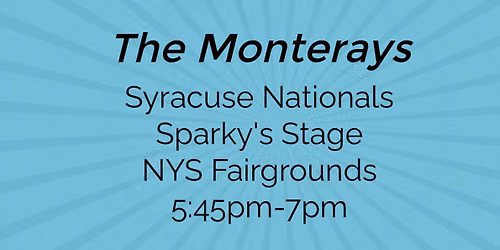 Syracuse Nationals on Sparky\u2019s Stage at NYS Fairgrounds