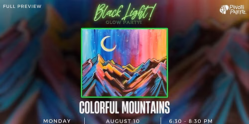 Blacklight Art: Colorful Mountains