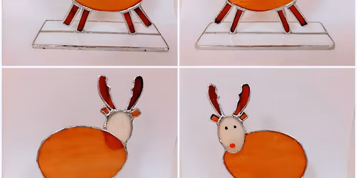 Stained glass reindeer