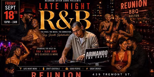 Friday @ Reunion After Dark (21+)  September EDITION