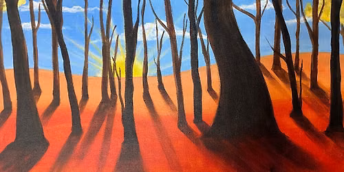 \ud83c\udf3bSunflowers & Sips - Fall Sunrise - Canvas Paint & Sip Class