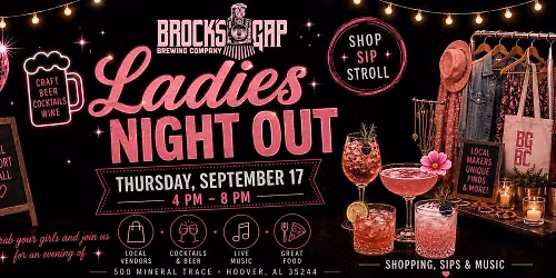 Ladies NIGHT OUT at Brock's Gap Brewing Company