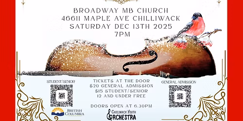 Chilliwack Youth Orchestra Christmas Concert