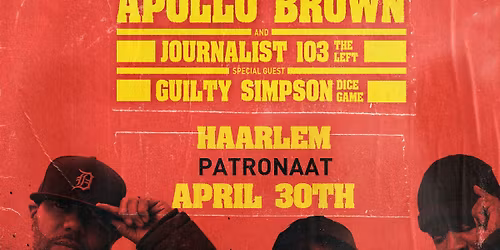 Apollo Brown & Journalist 103 (The Left) + special guest Guilty Simpson | Patronaat Haarlem