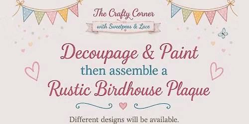 Decopage and Paint Birdhouse Plaque 