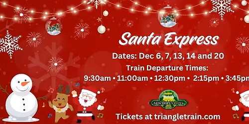 Santa Express at New Hope Valley Railway on December 6, 2025