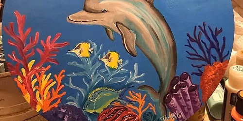 07\/24 - Dolphin acrylic paint class