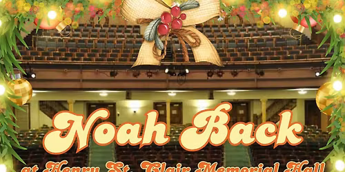 Noah Back: In Concert @ Memorial Hall