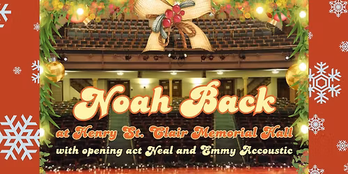 Noah Back: In Concert @ Memorial Hall