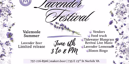 Lavender Festival at Maker's Craft Brewery