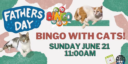 Bingo with Cats!  Father's Day special event!  June 21, 2026
