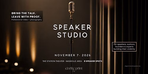 Speaker Studio Nashville | Professional Speaking Video + Photography