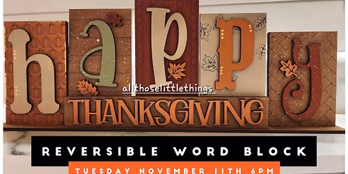 Paint a Reversible Word Block \ud83e\udd83\ud83c\udf85\ud83c\udffc