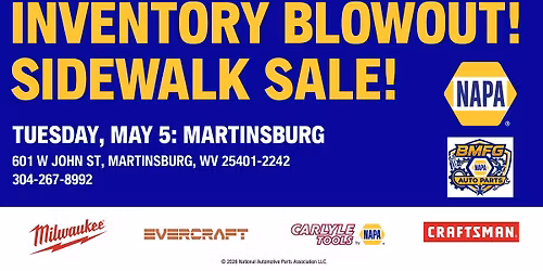 BMFG INVENTORY BLOWOUT SIDEWALK SALES