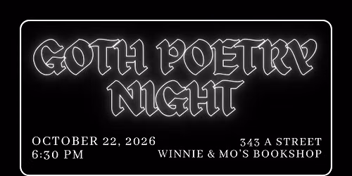 Goth Poetry Night at Winnie & Mo's Bookshop