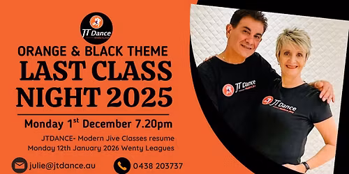 JTDance Mode Monday- Last Class for 2025 - Orange & Black Theme @ Wenty Leagues