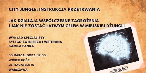 NOWO\u015a\u0106 City Jungle: instrukcja przetrwania. Wyk\u0142ad specjalisty