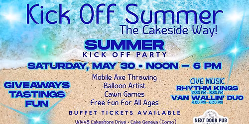 SUMMER KICK OFF PARTY | Next Door Pub Lakeside