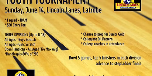 Lincoln Lanes Annual Summer Youth Tournament 