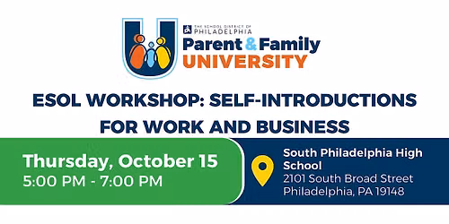 ESOL Workshop: Self-Introductions for Work and Business