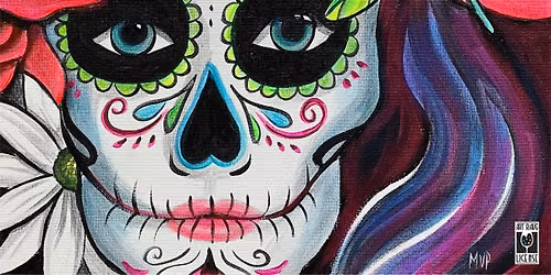 Black Light night Sugar Skull