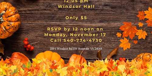 Super Seniors Thanksgiving Lunch