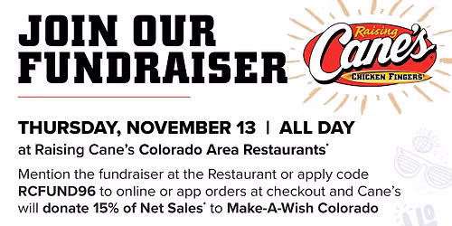 Make-A-Wish Raising Cane's Giveback