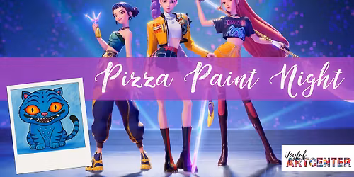 K-Pop Glow & Pizza Paint Night \ud83d\udc9c Joyful Art Center 