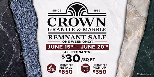 REMNANT SALE!!