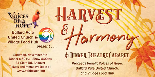 Harvest & Harmony - A Dinner Theater Cabaret!