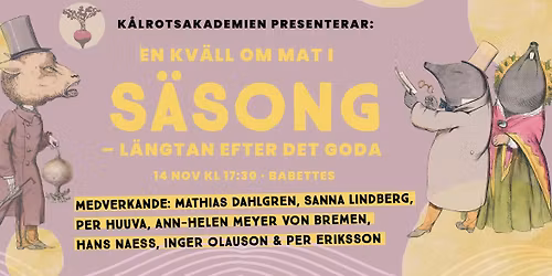 Mat i s\u00e4song \u2013 med K\u00e5lrotsakademien 