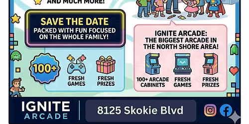 Family Fun Fest at Ignite Arcade \u2013 Characters, Crafts & 100+ Games!