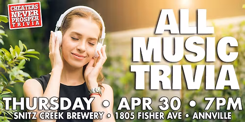 All Music Trivia at Snitz Creek Brewery - Annville