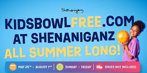 Kids Bowl FREE at Shenaniganz!
