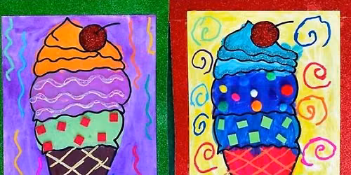 Ice Cream Sundaes on Sunday Paint Party