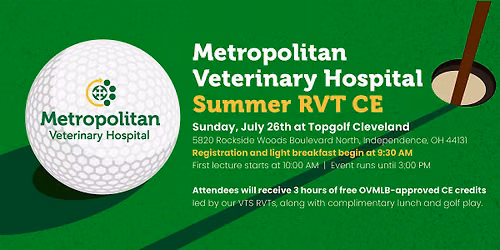 Metropolitan's Summer RVT CE 2026