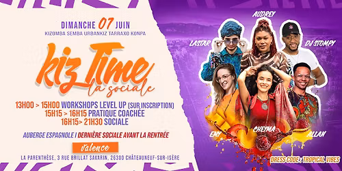 Kiz Time Valence La Sociale - 7 juin \ud83e\udd6d\ud83c\udf34