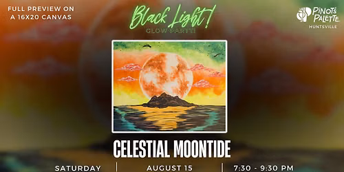 Blacklight Art: Celestial Moontide