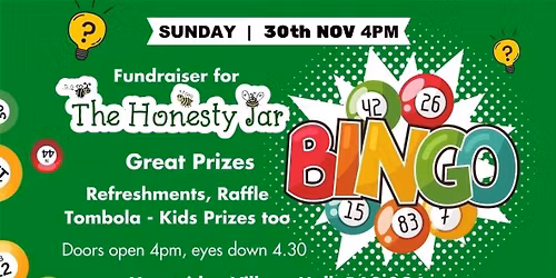 Bingo at Henstridge Village Hall - Honesty Jar Fundraiser 