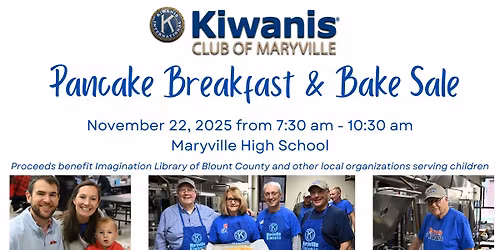 Maryville Kiwanis Pancake Breakfast and Bake Sale