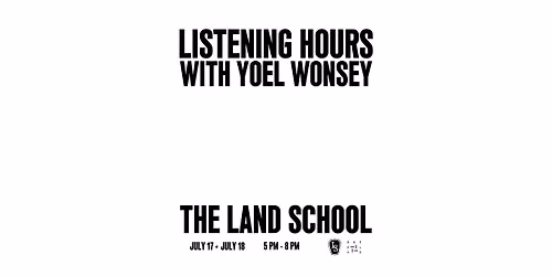 Listening Hours with Yoel Wonsey