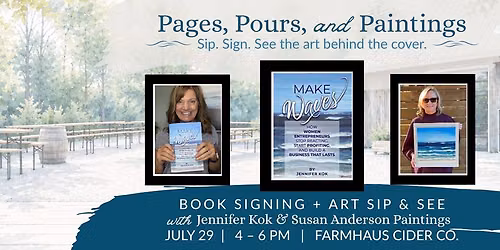 Pages, Pours & Paintings at FarmHaus Cider