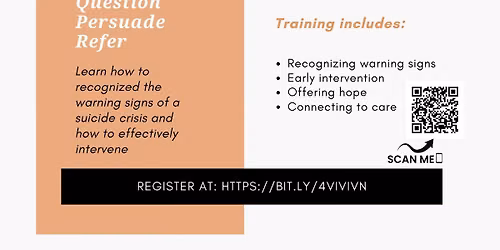 QPR (Suicide Prevention) Training with Community Solutions for Behavioral Health