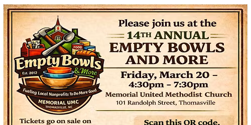 Empty Bowls and More 2026