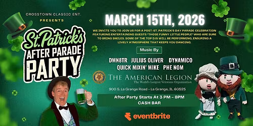 St. Patrick\u2019s After  Parade  Party! \u2618\ufe0f\u2618\ufe0f\u2618\ufe0f