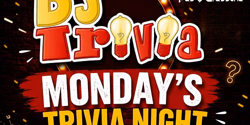 MONDAY MUSIC BINGO @BIG AI PUB