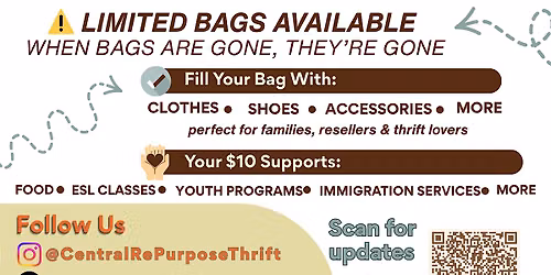 Fill-A-Bag for $10 Thrift Sale!!