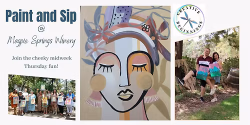 Paint and Sip -'Garden Goddess' at Magpie Springs Winery 