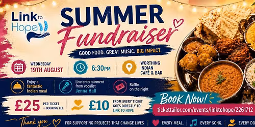 Indian Curry Night & Live Music Fundraiser-Link to Hope