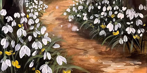 Paint 'Snowdrop Spring' In Droitwich with Brush Party with Kirsty